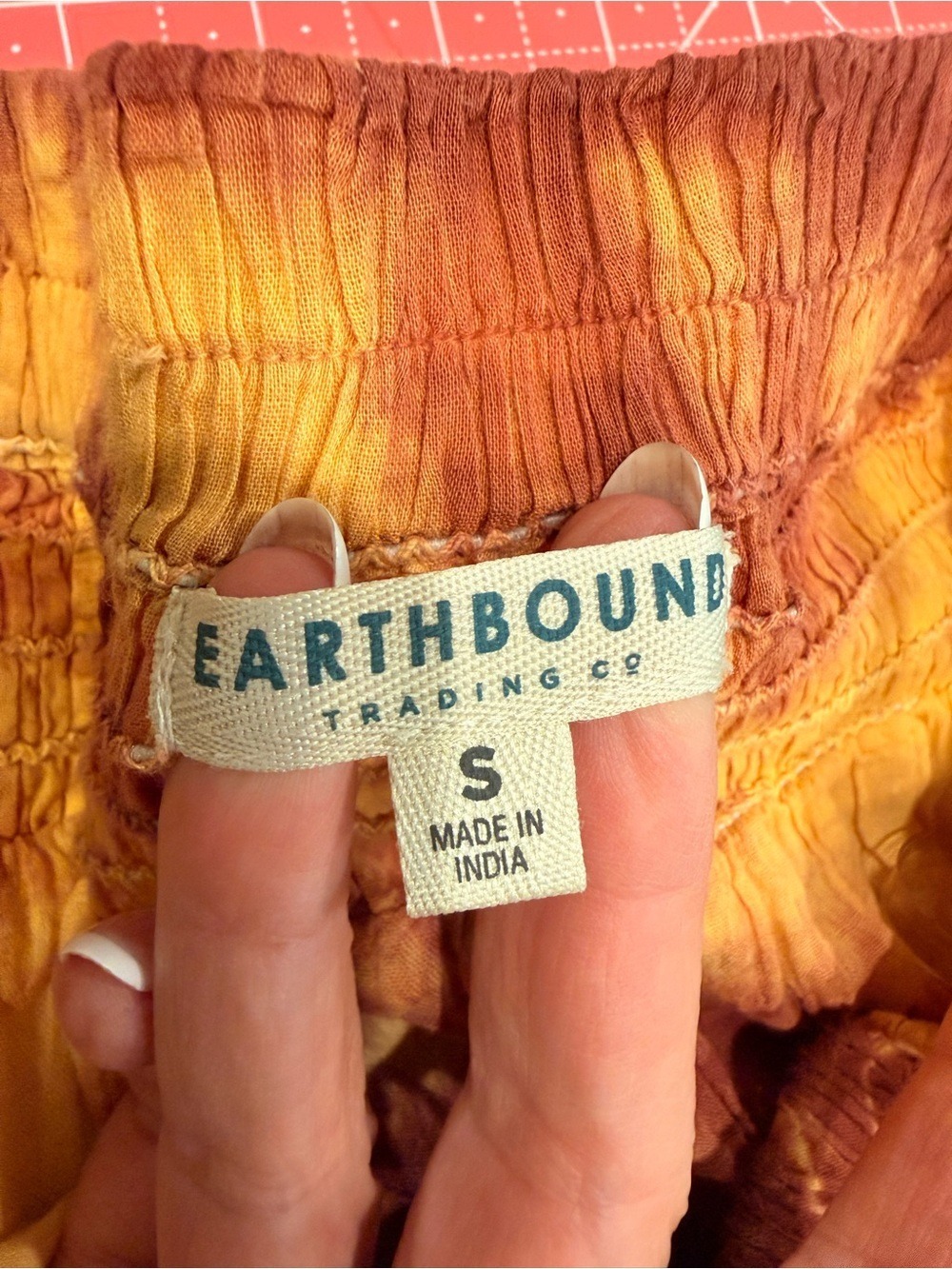 Earthbound Trading Co Tie Dye Boho Maxi Skirt Small Lace Tiered - Picture 2 of 8